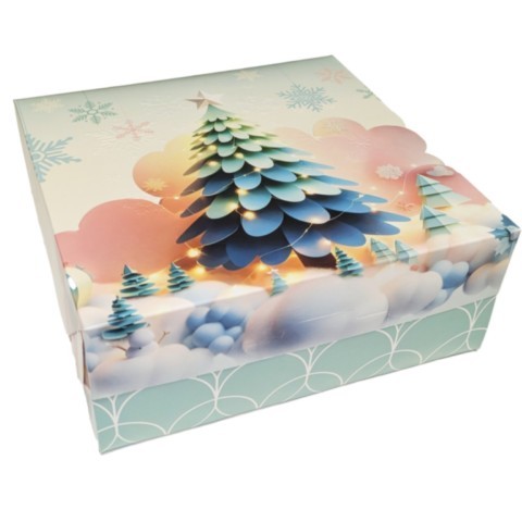 boite modèle hiver sapin étoilé