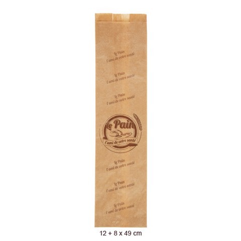sac papier brun pain coupé marron