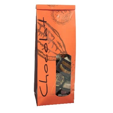 sachet chocolat "cabosse" orange